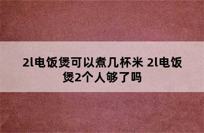 2l电饭煲可以煮几杯米 2l电饭煲2个人够了吗